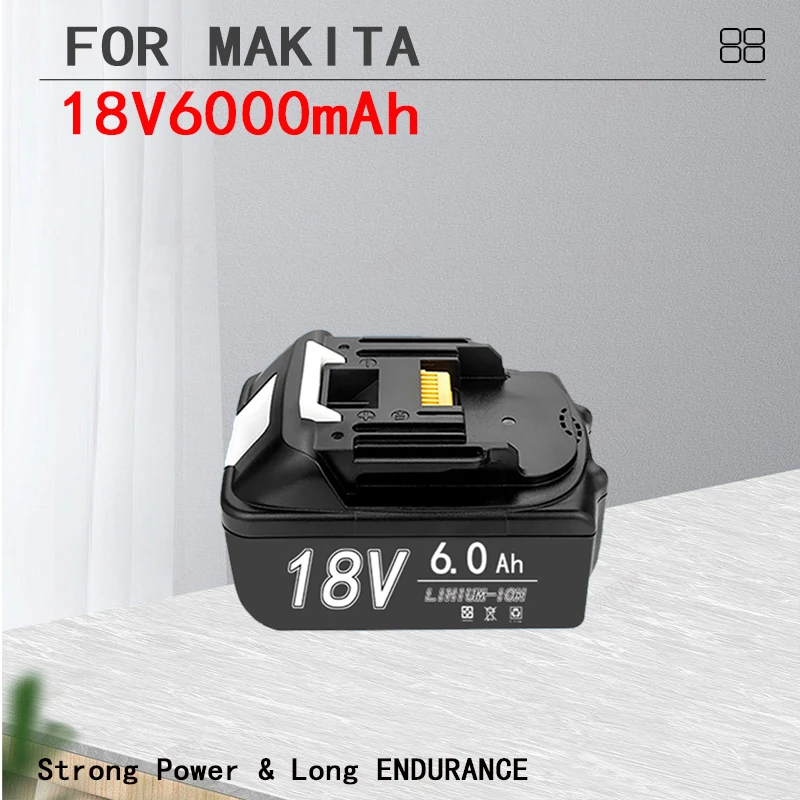 

Перезаряжаемый литий-ионный аккумулятор 18 в 6000 мАч для Makita 18 В батарея BL1840 BL1850 BL1830 BL1860B LXT 400 18650 аккумулятор BL1860