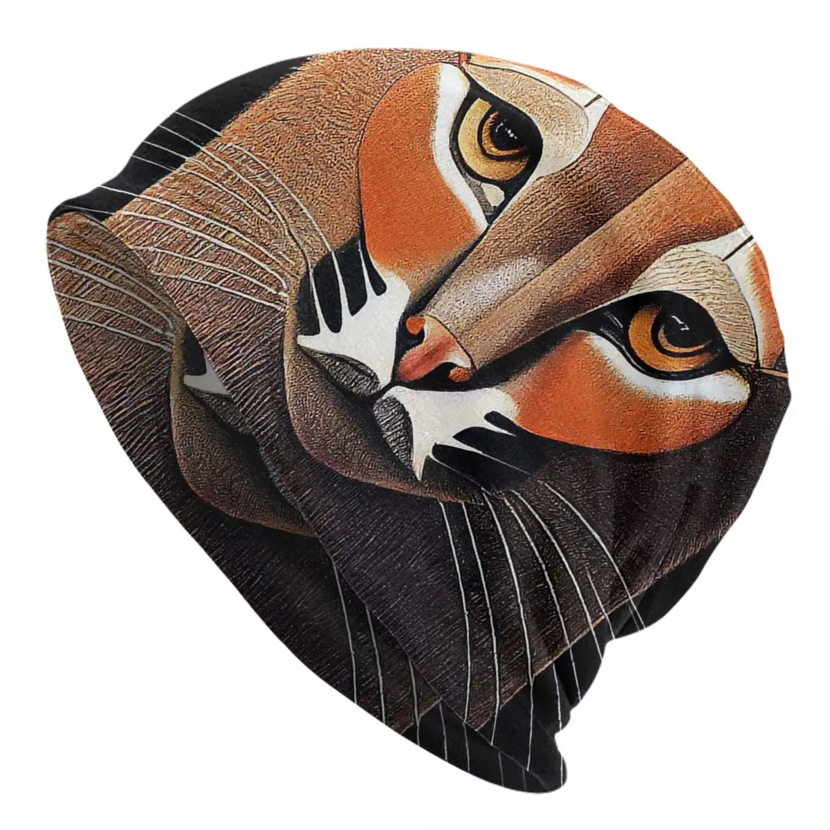 

Big Floppa Cat Fashion Hats Caracal Portrait Bonnet Hat Skullies Beanies Caps