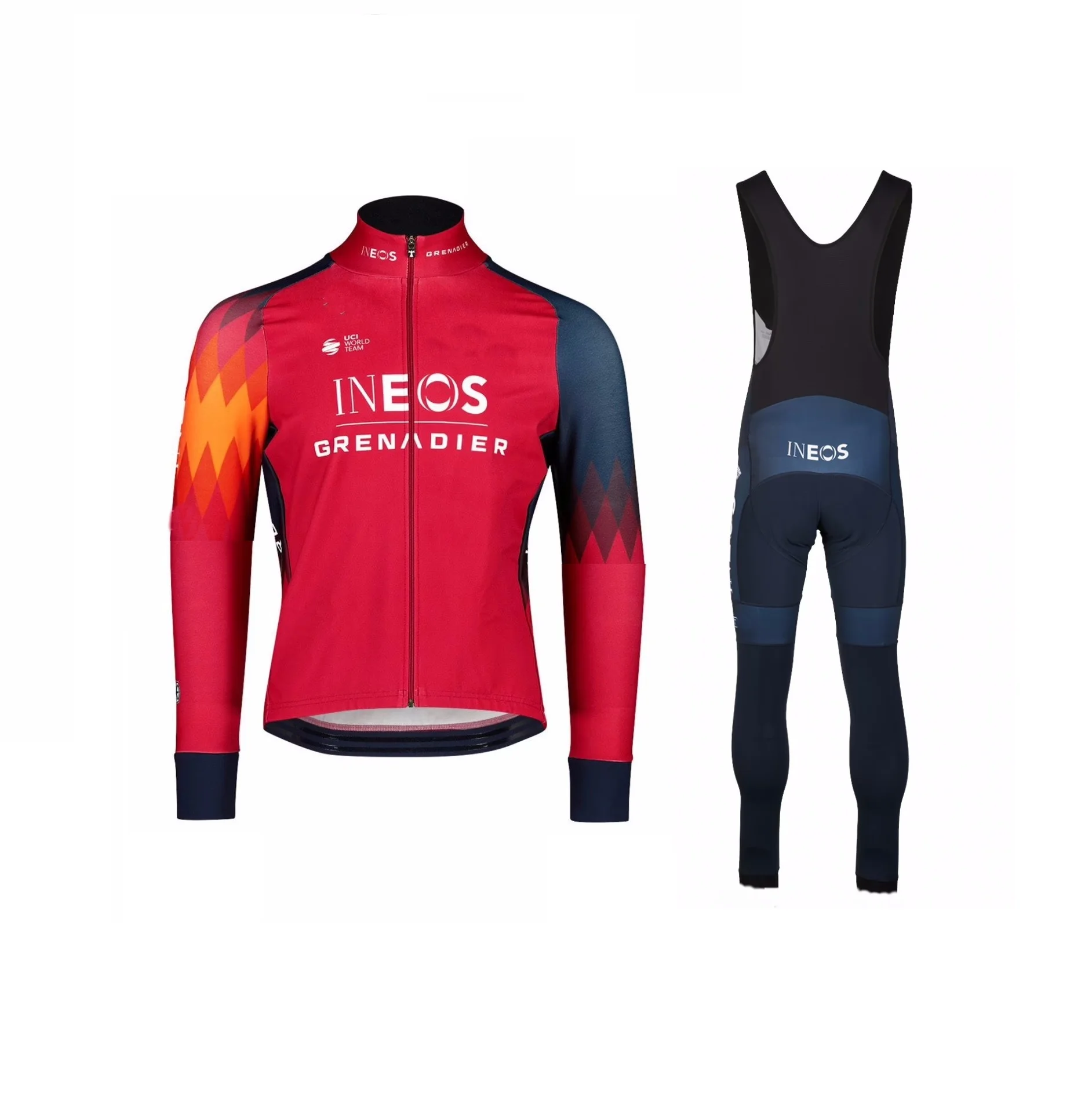 

SPRING SUMMER 2023 INEOS Grenadiers TEAM RED Cycling Jersey Long Sleeve Bicycle Clothing With Bib PANTS Ropa Ciclismo