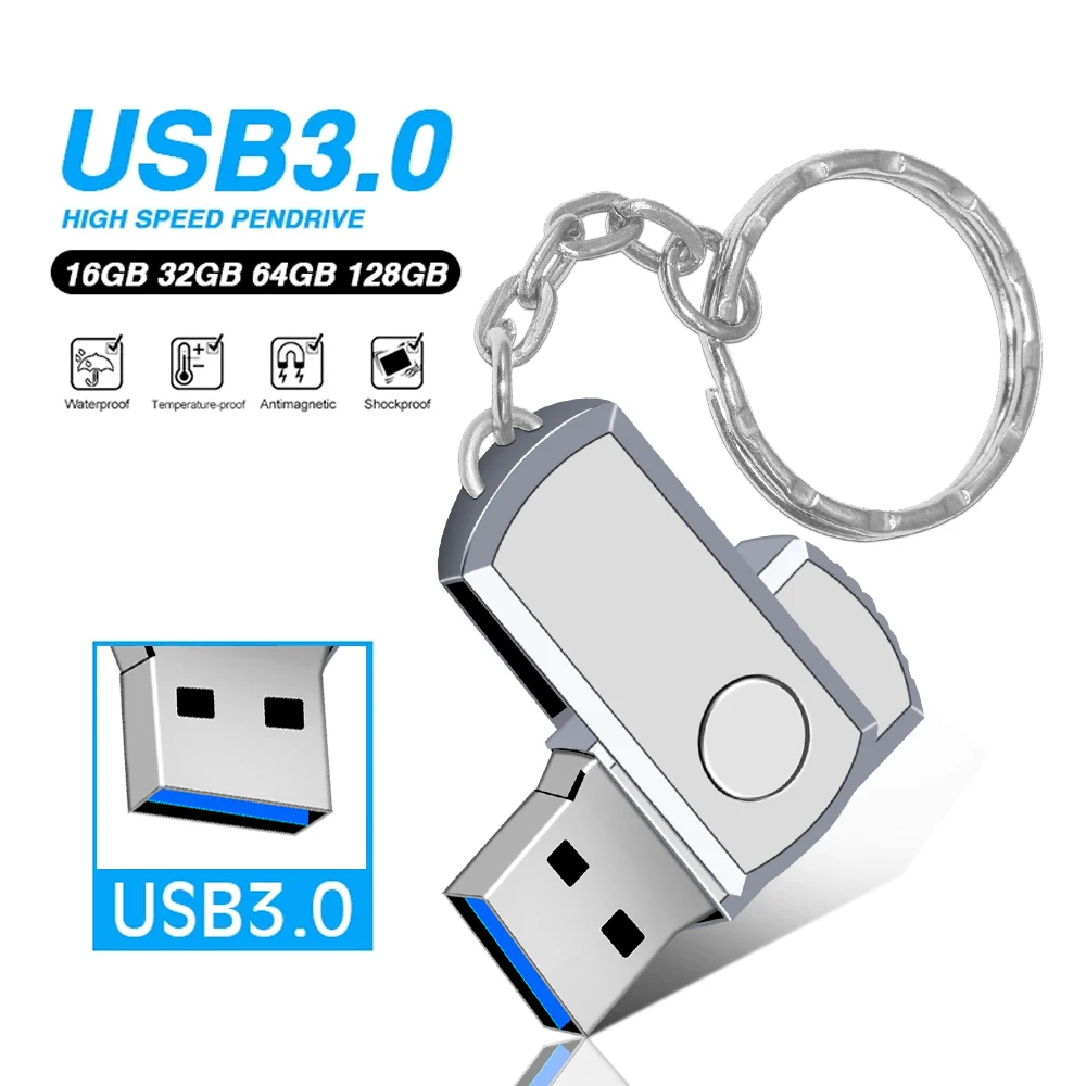 

USB 3.0 флеш-накопитель из нержавеющей стали, 16-64 Гб