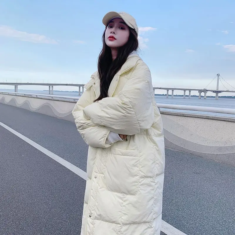 Cotton Coat Women Long Loose Hooded Parkas 2023 Spring New Fashion Warmth Winter Coat Clothing Feminine Cotton Thickening S65