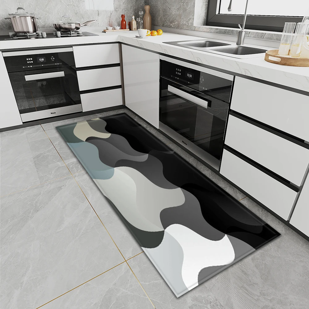 

Modern Kitchen Doormat Decor Bedroom Carpet Bathroom Anti-Slip Floor Home Balcony Hallway Long Rug Bedside Living Room Foot Mat