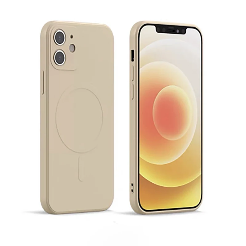 

Liquid Silicone Magnetic Phone Case Cover For iPhone 13 12 11 Pro Max 13 Mini Wireless Charging Protect Magnet Back Cover Shell
