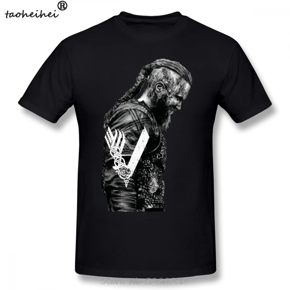 Ragnar Lothbrok T Shirt KING RAGNAR LOTHBROK VIKINGS T-Shirt Cotton Male Tee Print Casual Short-Sleeve Tshirt |