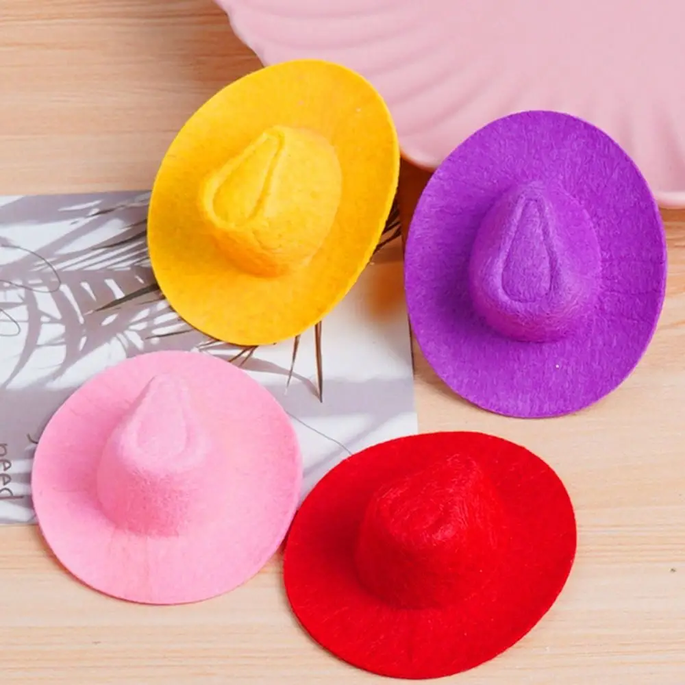 6 шт. тканевые ковбойские мини-шапки креативные маленькие куклы декоративные