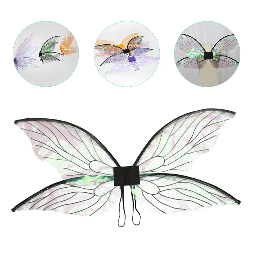 

Dress Wings Little Girls Black Decor Dazzling Fairy Kids Costume Halloween Performance