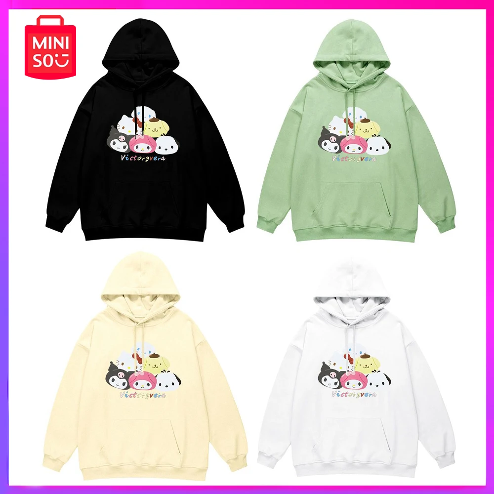 

Miniso Toy Story3 Campus Style Cartoon Autumn and Winter Loose Hoodie Versatile Sweatshirt for Girls Christmas Birthday Gift