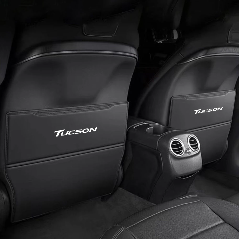 2 шт. кожаные автомобильные накладки на спинку сиденья для Hyundai Tucson Nx4 ix JM TL 2008 2016 2017