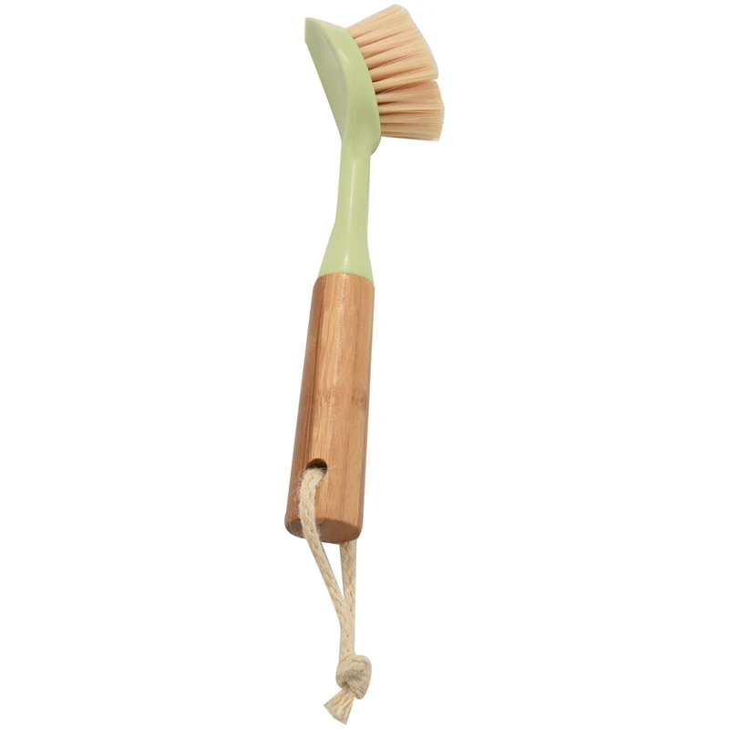 Promotion! 1Pcs Natural Bamboo Dish Brush Hand Over Wood Handle And Stiff Bristles Eco Friendly Scrubber For Cleaning |