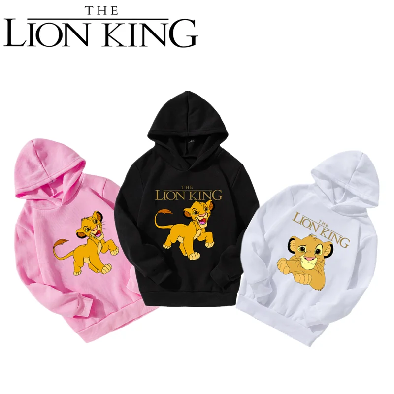 

Disney Oversize Hoodie Harajuku Cartoons The Lion King Spring Autumn Sweatshirt Casual Long Sleeve Unisex Hooded Tops Hoody