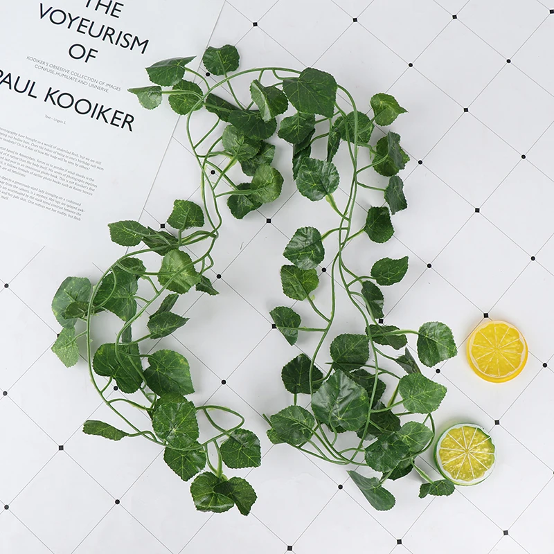 

1pc 2M Artificial Ivy Leaf Garland Plants Vine Fake Foliage Creeper Green Ivy Wreath Silk Artificial Leaves Liana Home Decor