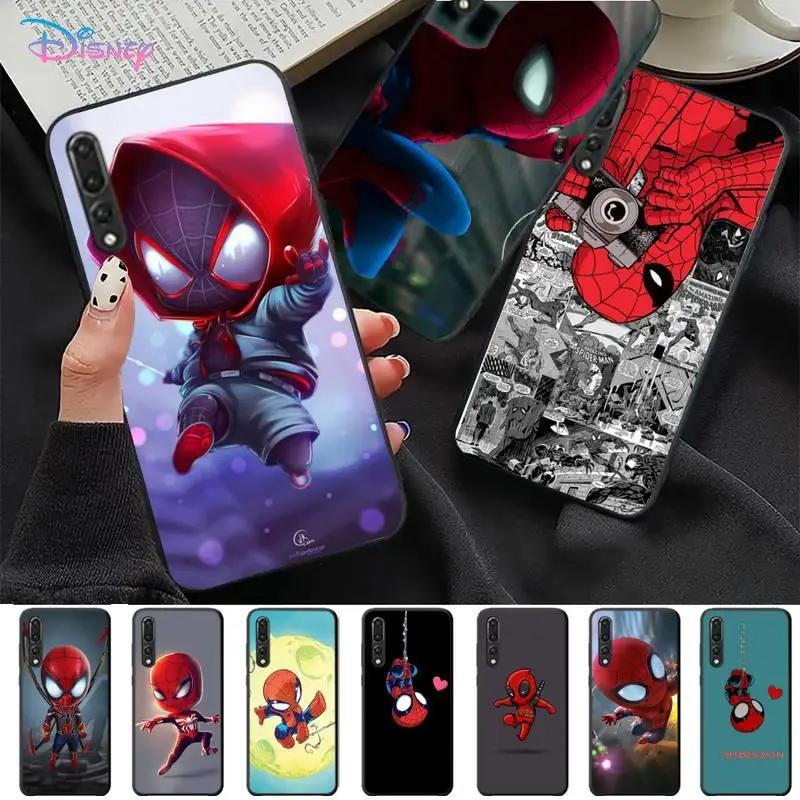 

Marvel Cute Spider Man Phone Case for Huawei P30 40 20 10 8 9 lite pro plus Psmart2019