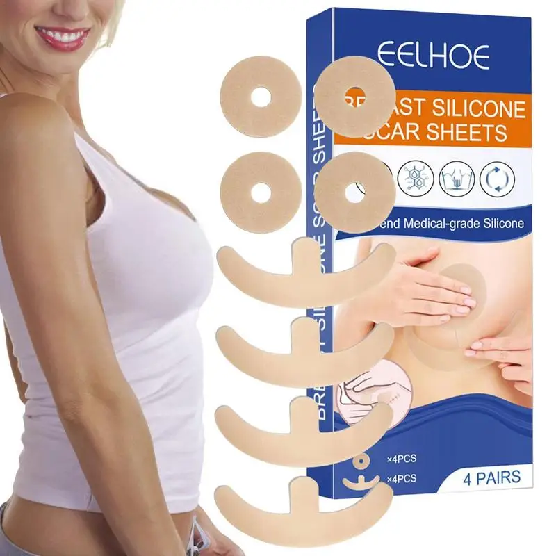 

8 шт., силиконовые шрамы для груди