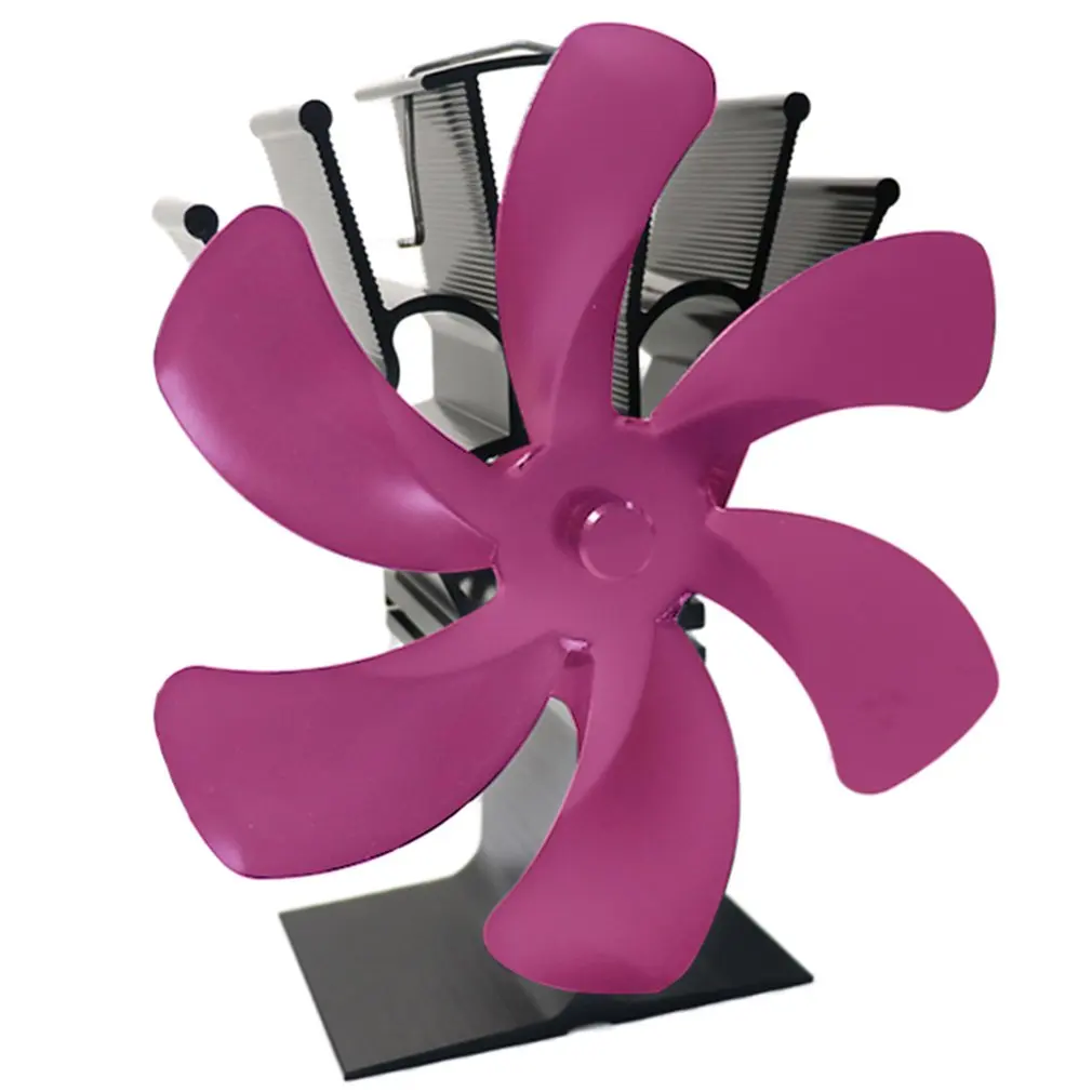 

No Magnet Wall Hanging Fireplace Fan Low Noise 4-blade Thermodynamic Stove Fan For Wood Log Burner Fireplace