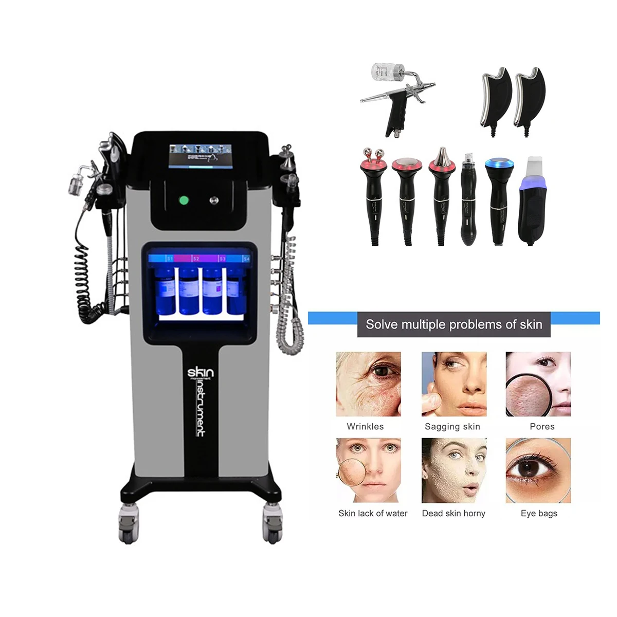 Professional 8 in1 Skin Scrubber Microdermoabrasion Facial/Hydra Dermabrasion Beauty Machine