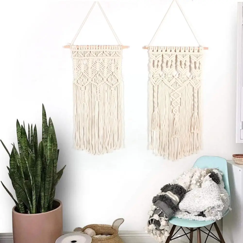 

Настенный гобелен в богемном стиле макраме, Настенный декор, украшение ручной работы для комнаты, квартиры, дома, гостиной, спальни, гобелен, тканый декор, P7D0