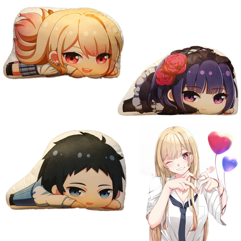

My Dress-Up Darling Plush Toy Double Sided Printed Throw Pillow Marin Wakana Stuffed Anime Pluhsies Back Cushion Home Decor Gift
