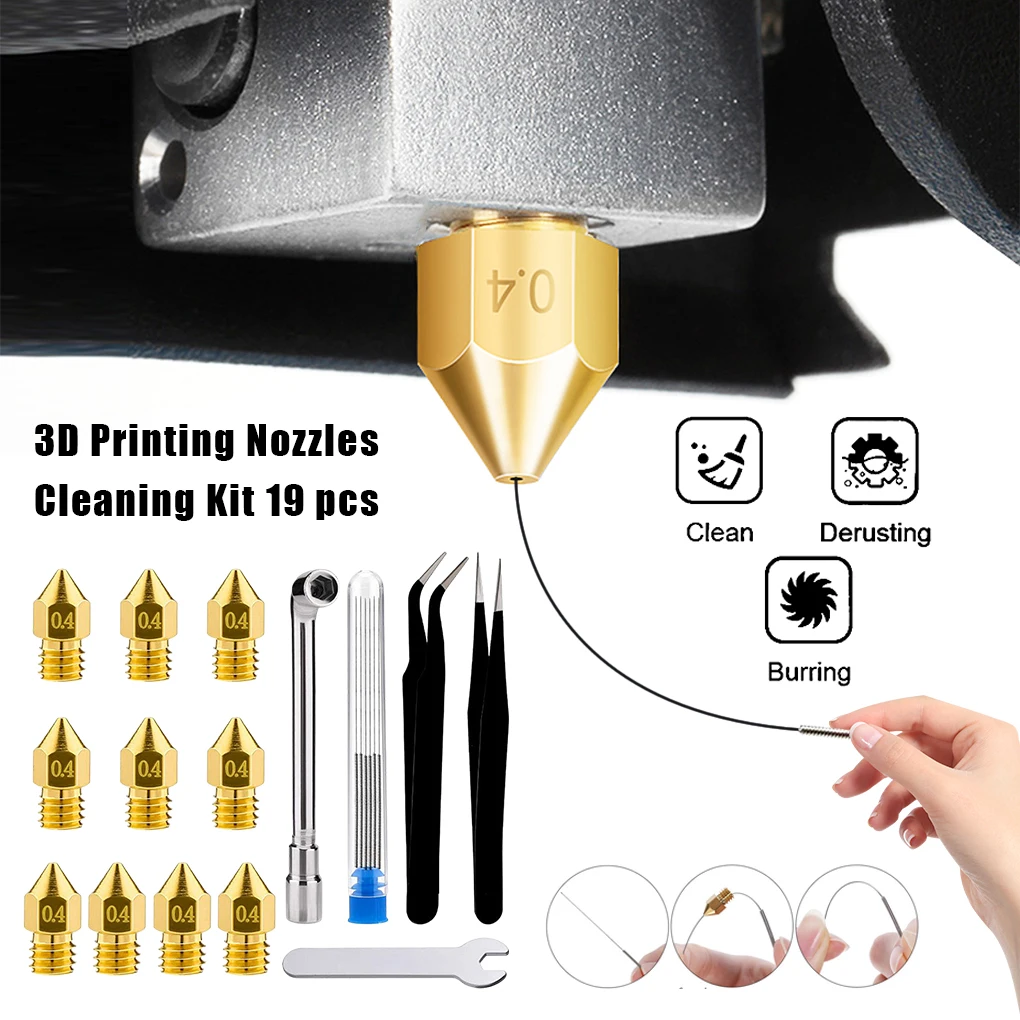 

Flexible Cleaning Needle For 3D Printer Nozzle Maintenance Durable Printer Nozzle Cleaning Wrench Tools Easy To