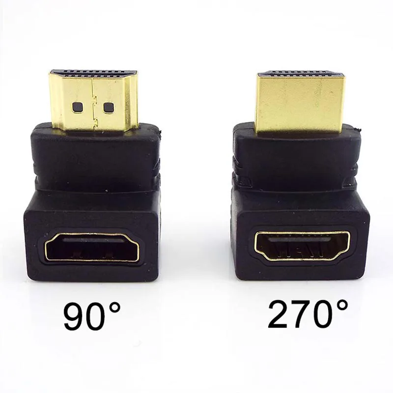

Адаптер HDMI-совместимый со штекером на гнездо, 5 шт., угол 90 градусов, угол 270 градусов, HDMI-совместимый удлинитель, кабель-конвертер для HDTV w1