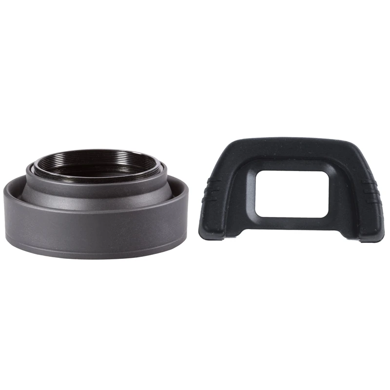 

2 Pcs Camera Accessories: 5 Pcs DK-21 Viewfinder Eyepiece & 1 Pcs 52MM 3-IN-1 Lens Hood Lens