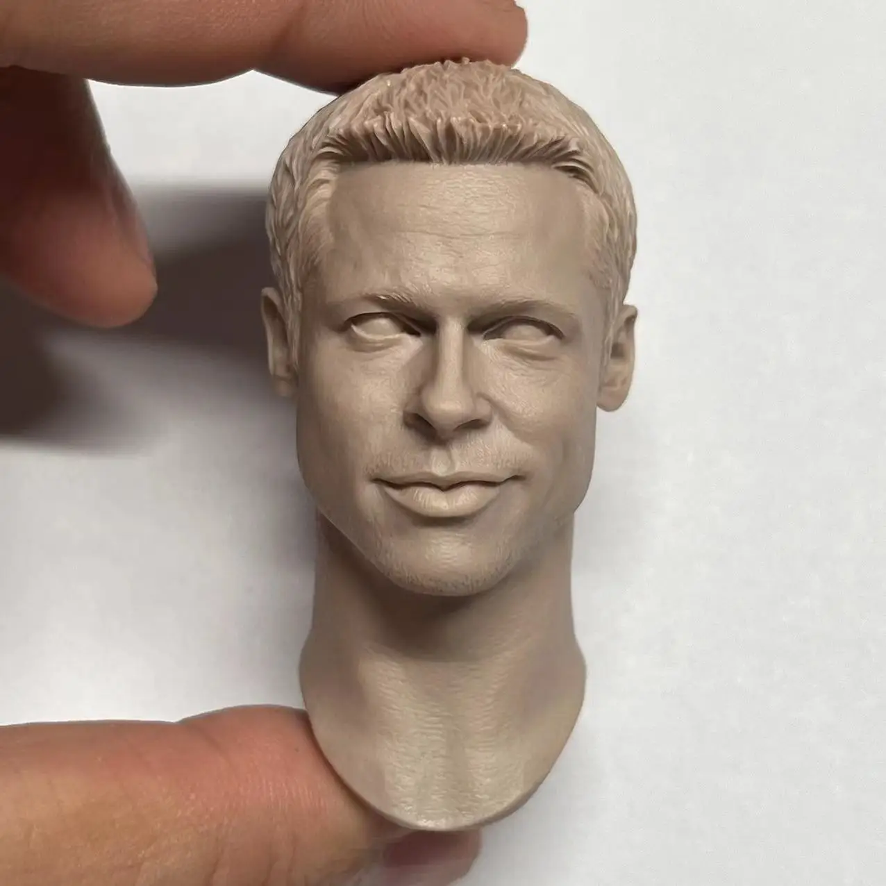 

Brad Pitt Male Head Sculpt 1/6 Scale Model Soldier Sculpture Carving Long Neck Fit 12'' Inch Action Figure Toys Dolls