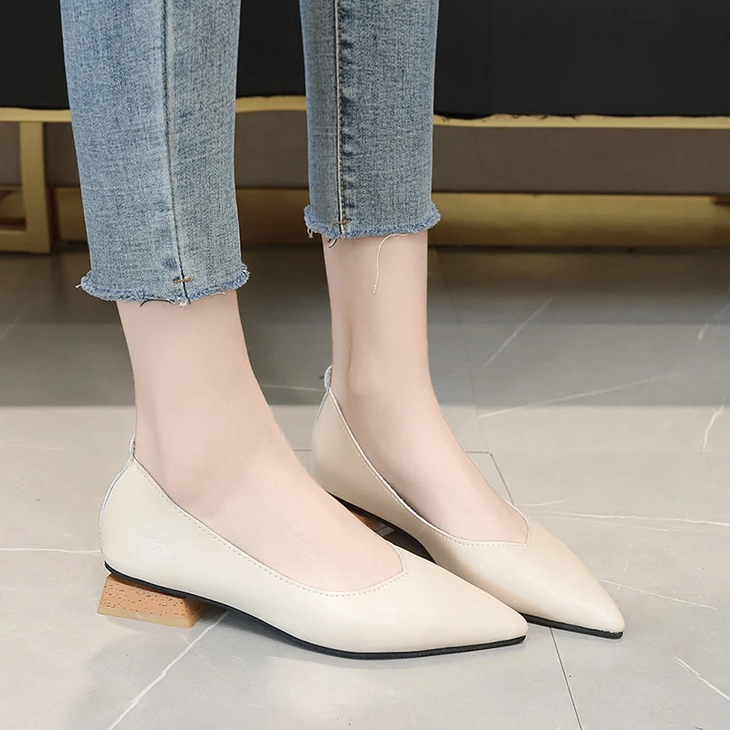 

Туфли женские на высоком каблуке, офисная обувь для работы, простые туфли-лодочки, заостренный носок, тонкий каблук, карамельные цвета