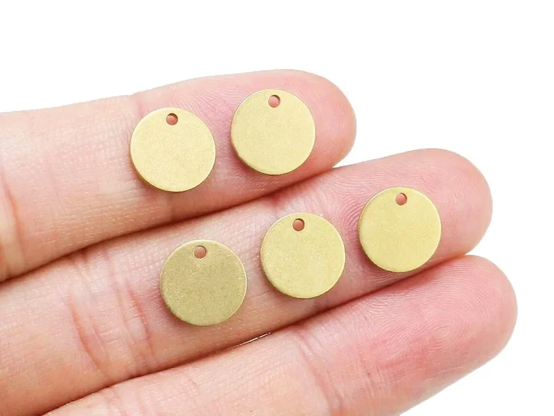 Круглые Подвески для сережек круглые латунные подвески штамповки 8x0 8 мм 10x0 12x0