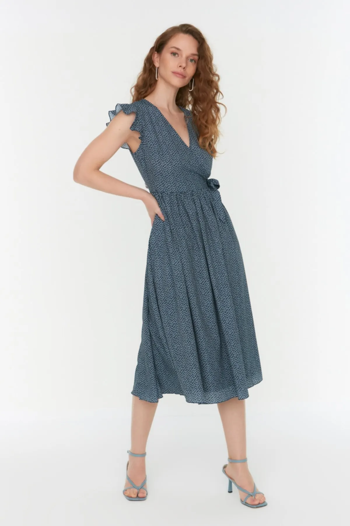 

Women's Dress Navy Blue Double Breasted Elegant Fashion Casual Casual Comfortable Short Sleeve Summer Boho Beach Dress