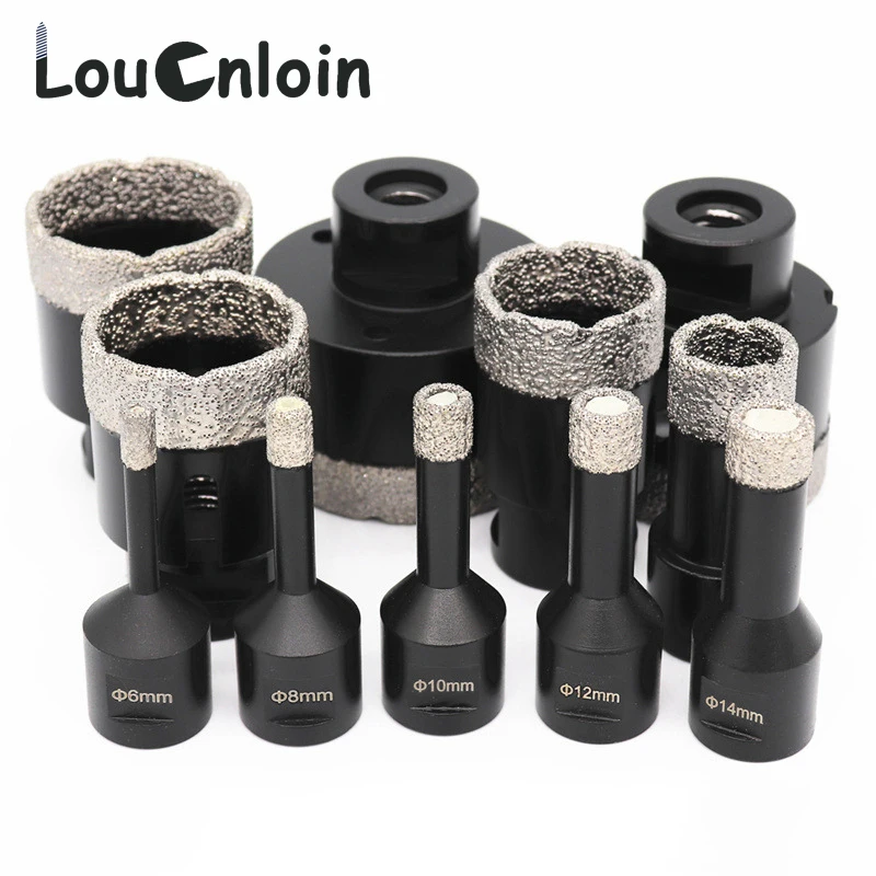 M14 Thread Dry Vacuum Brazed Diamond Drilling Core Bit Marble Stone Masonry Hole Saw Porcelain Tile Drill Bits For Angle Grinder