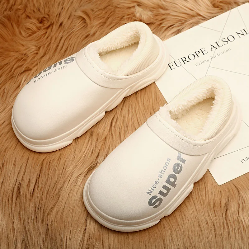 

Men's fashion indoor light thermal couple outdoor plush thickened men's shoes