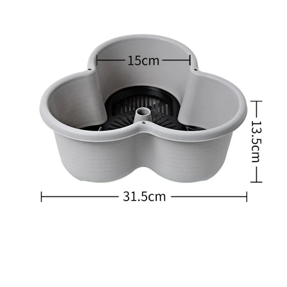 

Штабелируемый цветочный горшок, светло-серый, пластик, 1 шт