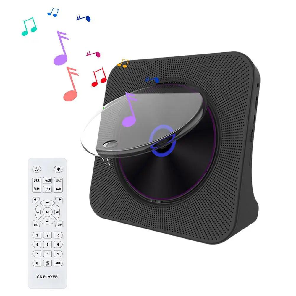 Домашний CD-плеер Bluetooth-совместимый Fm-радио настенный Портативный ретро-плеер 3 5