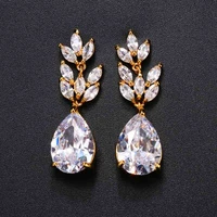 the classic angel teardrop shape platinum plated cubic zircon dangle earrings wedding drop earings jewelry gifts 2022 %d1%81%d0%b5%d1%80%d0%b5%d0%b6%d0%ba%d0%b8