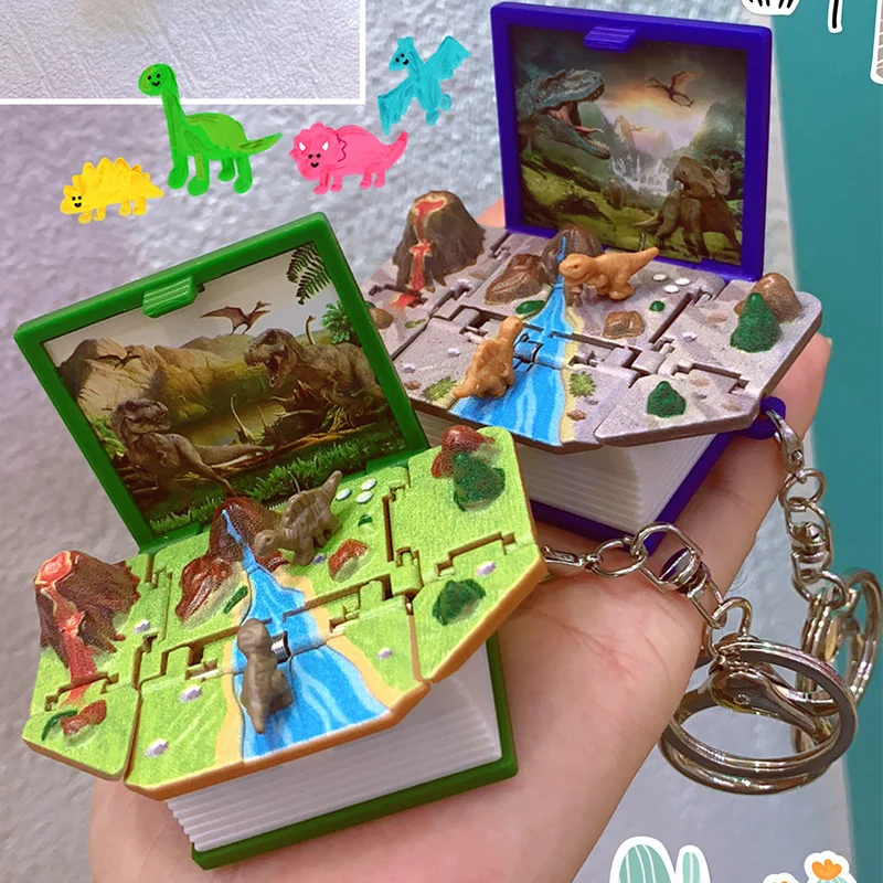 

Men's and women's fun 3D book keychain pendant creative new and peculiar small gift innocence educational toy keychain