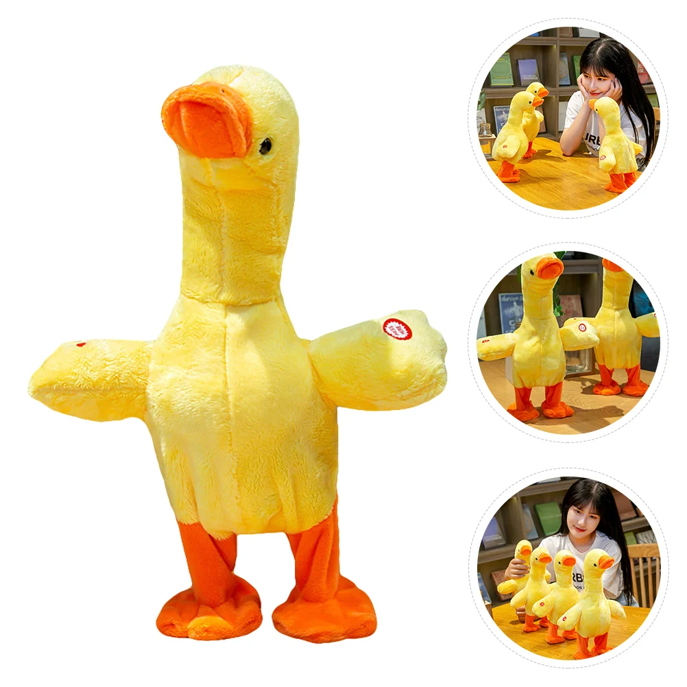 

Little Yellow Neck Lift Walking Toy Plush Electric Singing Screaming Lifting