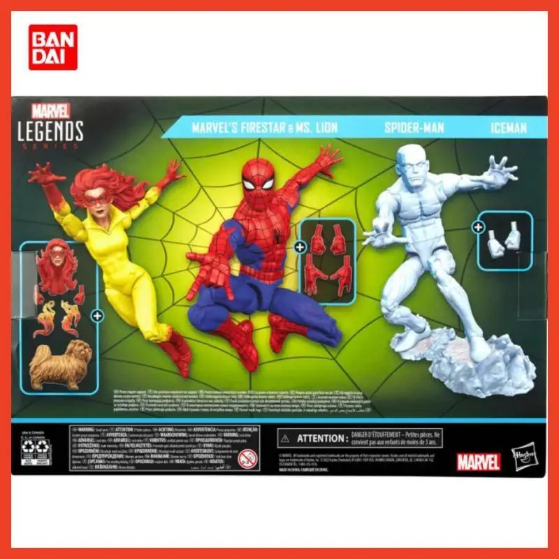 

Marvel Legends Spider-man And His Amazing Friends Spider Man Iceman Firestar 6" Action Figures Collection Toy Doll Model Gift
