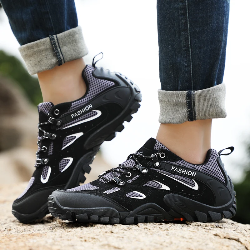 2022Summer Hiking Shoes Men Breathable Sport Shoes Male Soft Mesh Sneakers Winter Outdoor Sport Shoes Breathable Autumn Trekking