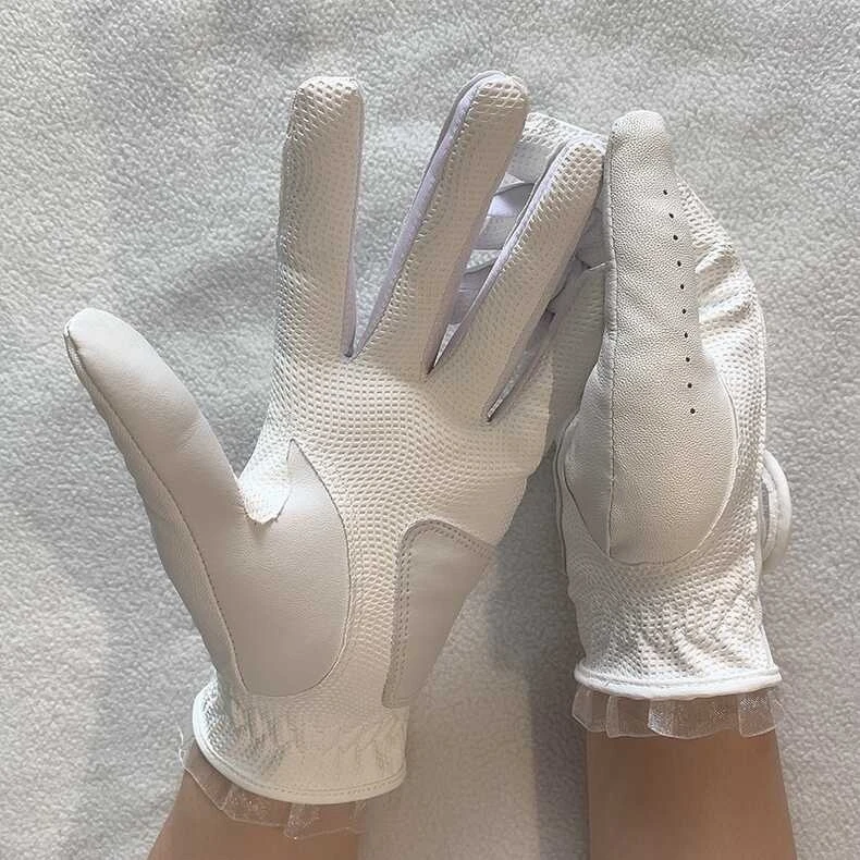 New golf ladies leather gloves comfortable breathable non-slip wear-resistant golf gloves