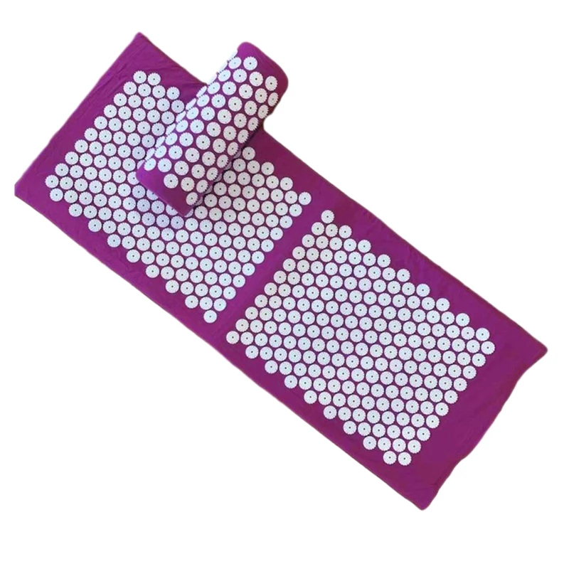 

Top!-Large Spike Acupressure Mat Massage Mat And Pillow Yoga Acupuncture Cushion Relieve Muscle Pain Body Massage Mat