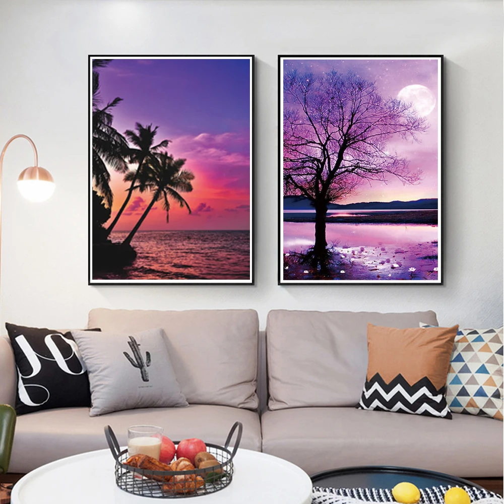 Набор для алмазной живописи 5D мозаика с кошкой дельфином животным пейзаж сделай