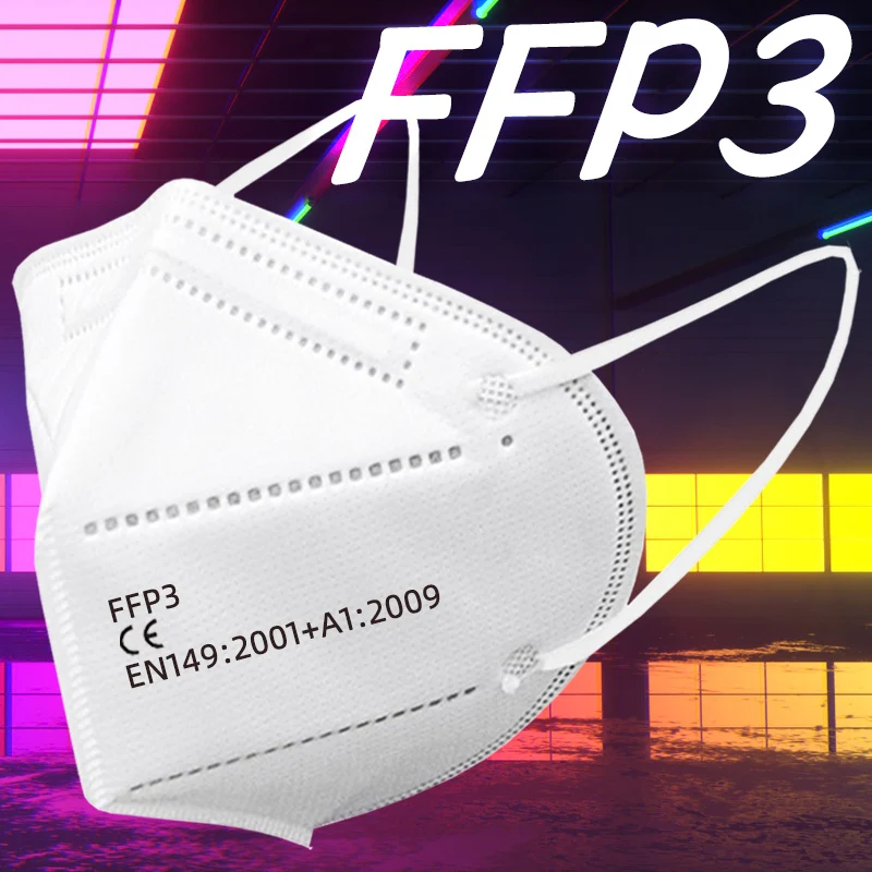 Противовирусная маска Mascaras FFP3 защитный фильтр 99% CE маски для лица PM2.5 5 слоев