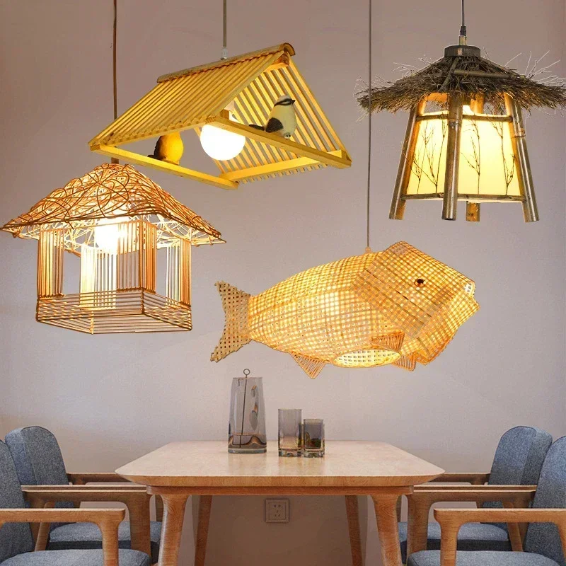 Ретро люстры освещение в китайском стиле креативный чайный домик фермерский дом