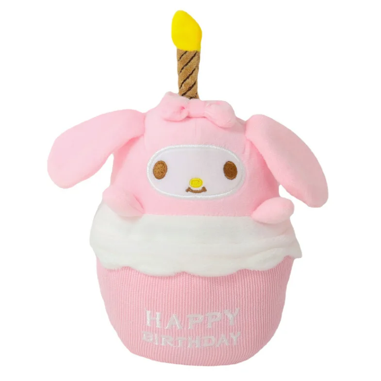 Фото Sanrioed My Melody мультфильм Kawaii Cute Kuromi Cinnamoroll Purin Kirby плюшевая анимэ кукла девушки подарок на день рождения мягкий плюшевый успокаивающий №3