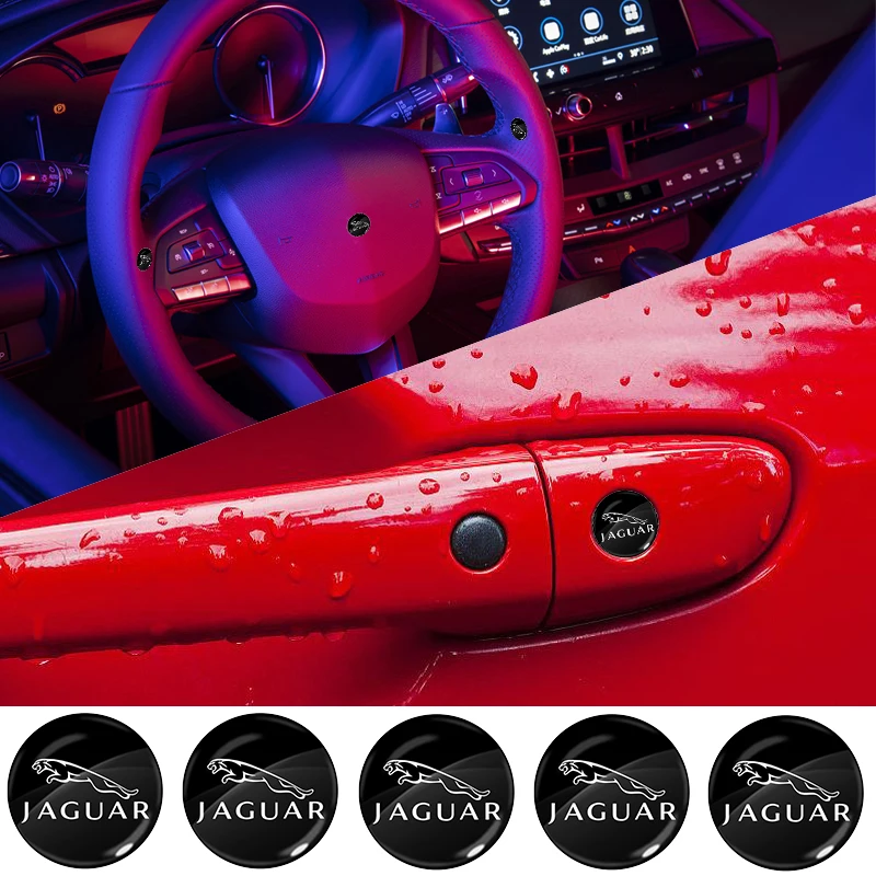 

10/50pcs Car PVC Steering Wheel Window Center Control Button Shape Stickers for Jaguar XK XJR XFR XJS XJL XFR Sportbrake Svr Etc