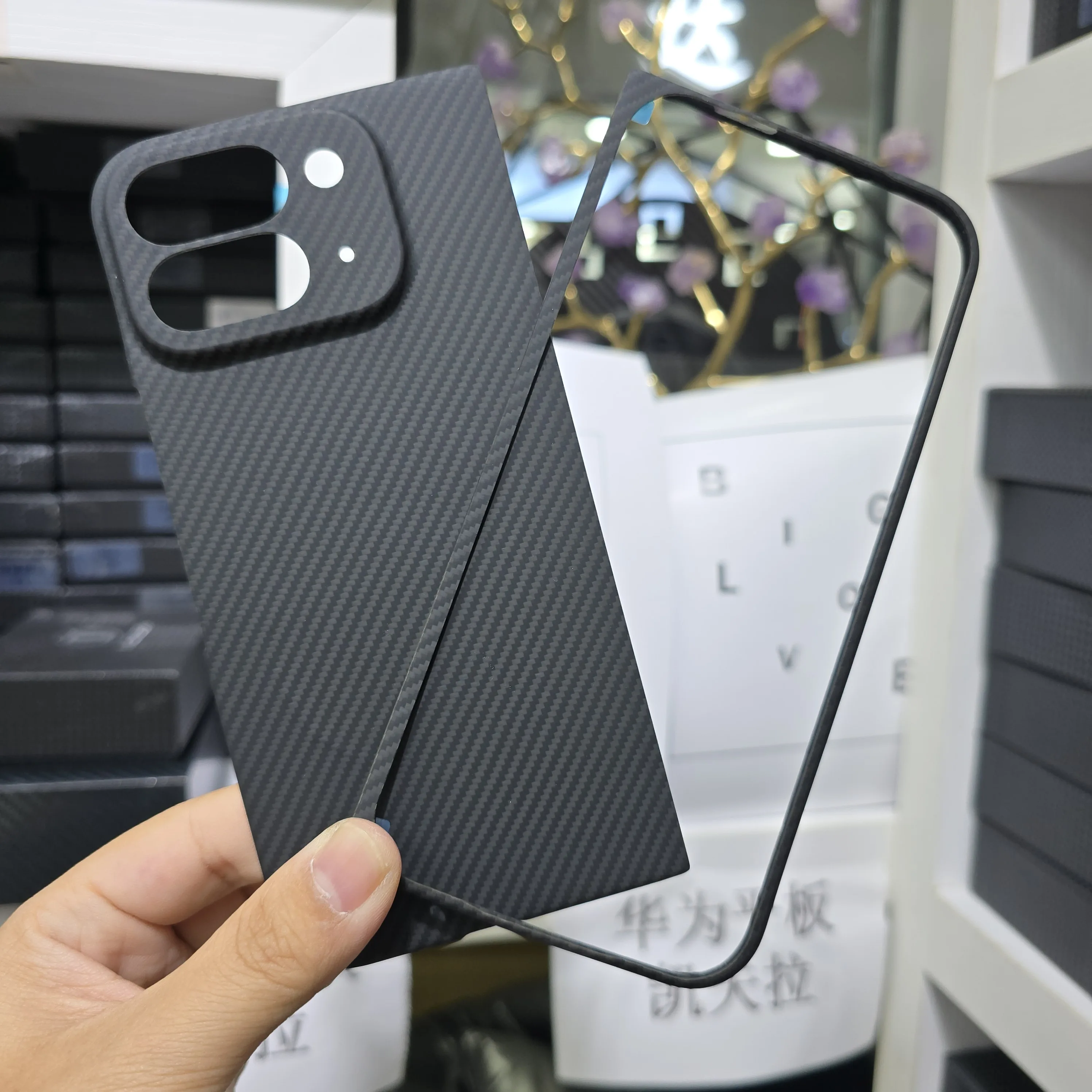 Роскошный 600D Magsafe магнитный беспроводной зарядный чехол из углеродного волокна