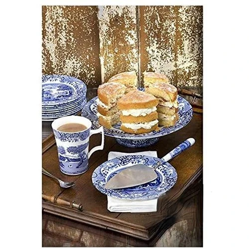 Керамическая тарелка для торта Spode Blue Yapingning в классическом европейском стиле |