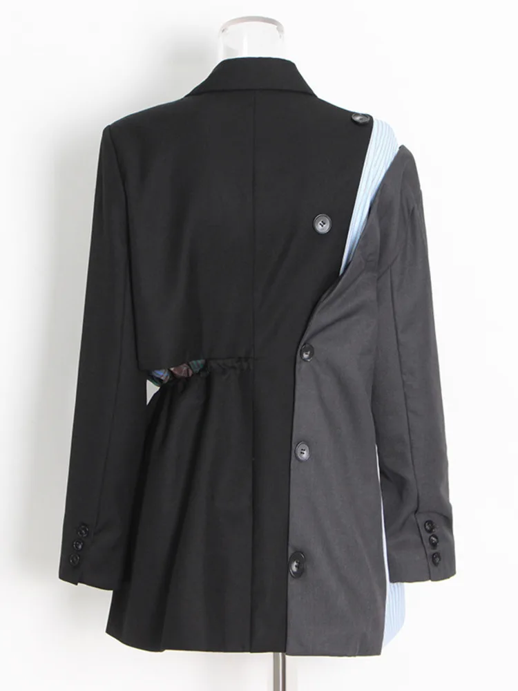 Женские блейзеры ZMEENNA с отложным воротником модные контрастных цветов в стиле