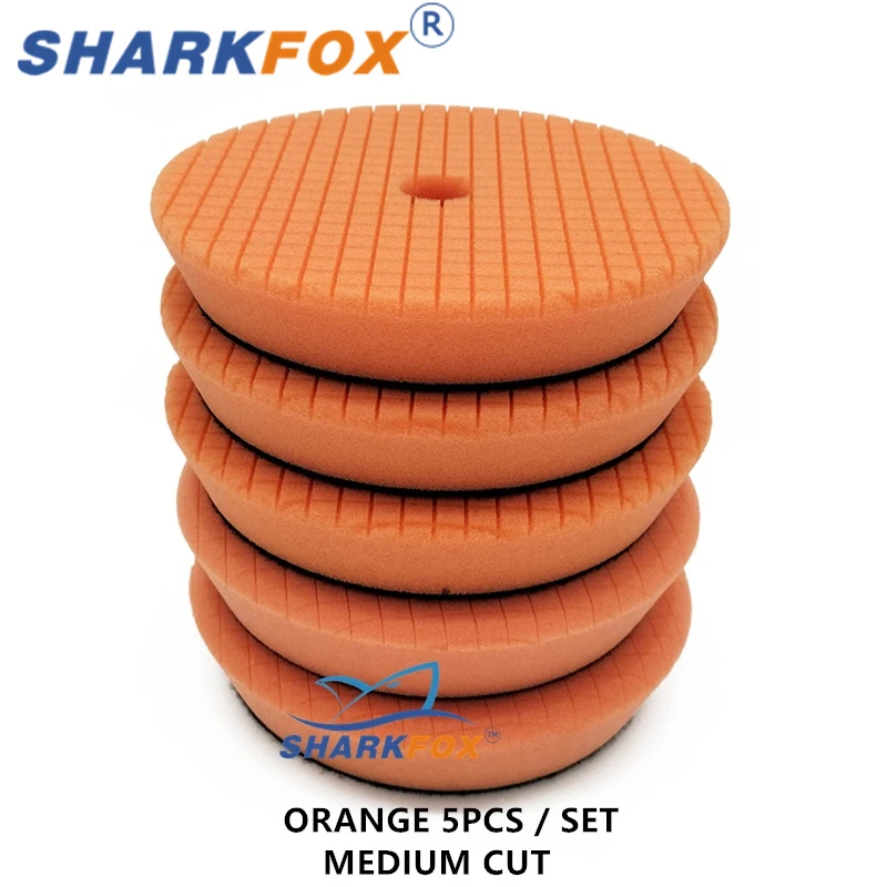 

Sharkfox 5/6 дюймов (150 мм/175 мм) автомобильные губки для полировки полировальные подушечки для полировки губки для DA/RO/GA автомобильный буферный полировщик