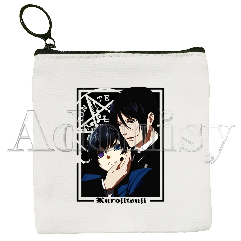 

Black Butler Anime Cartoon Printed Canvas Sebastian Ciel Phantomhive Bag Design Canvas Simple and Fashionable Storage Bag