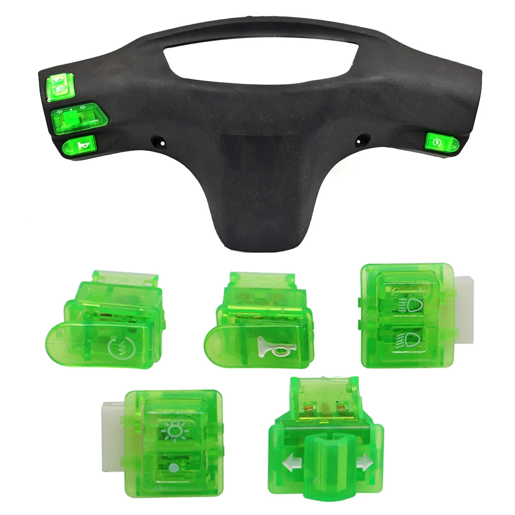 

5pcs GY6 50cc 125cc 150cc Moped Scooter Turn Signal Headlight Horn Dimmer Switch Motorcycle Starter Button for Honda Dio Moped